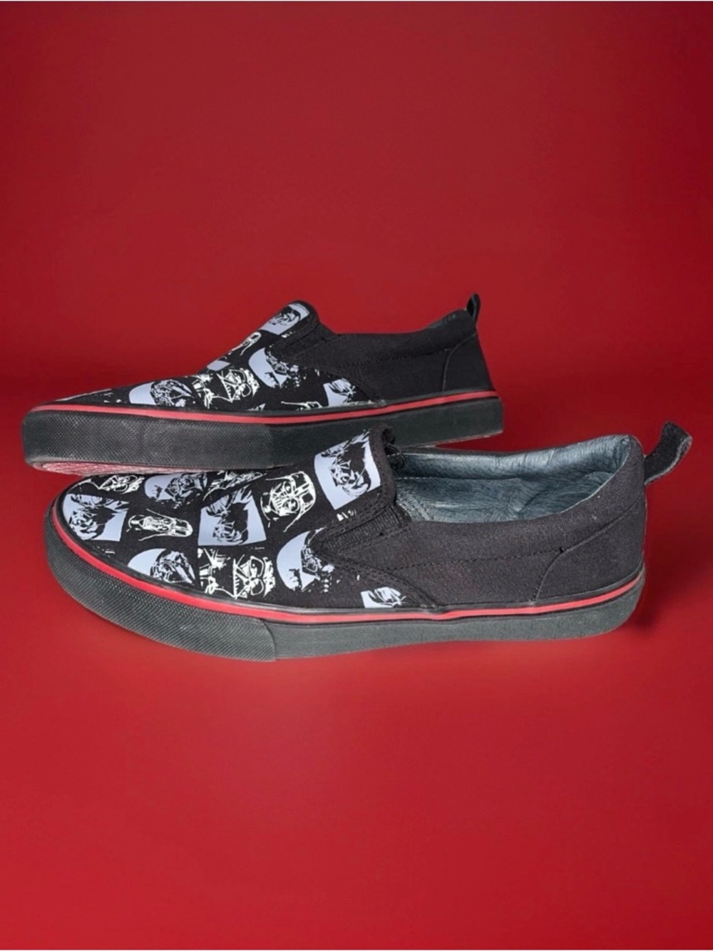 Skechers Star Wars Sith Lord Darth Vader SlipOn Canvas Shoes Black/Gray Size10.5